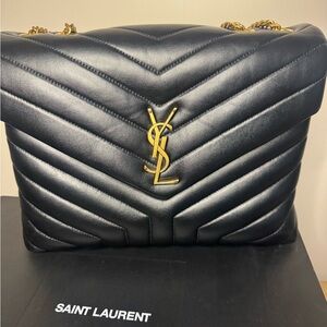 Saint Laurent Black Loulou medium bag YSL